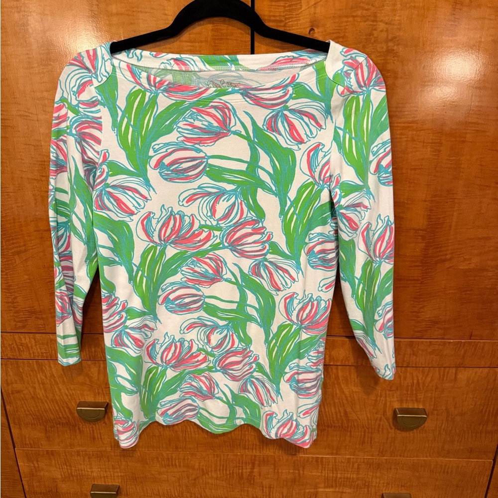 Lilly Pulitzer Andie Ring The Bellboy Top S